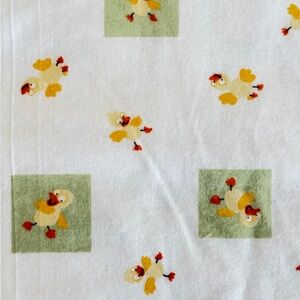 Vintage Cotton Receiving Baby Blanket Ducks Soft Green Box Detail Easter Spring